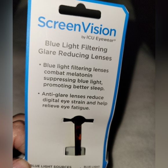 Screen Vision Blue Light Blocking Glasses Large Brown & Black Round Eye Glasses - Picture 7 of 7